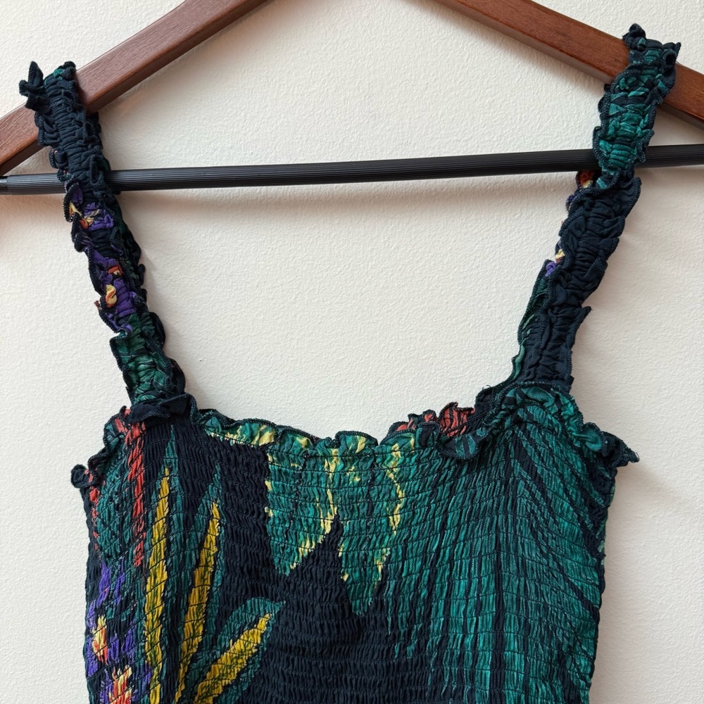 Patrons of Peace Tropical Print Smocked Cami - Picture 6 of 10